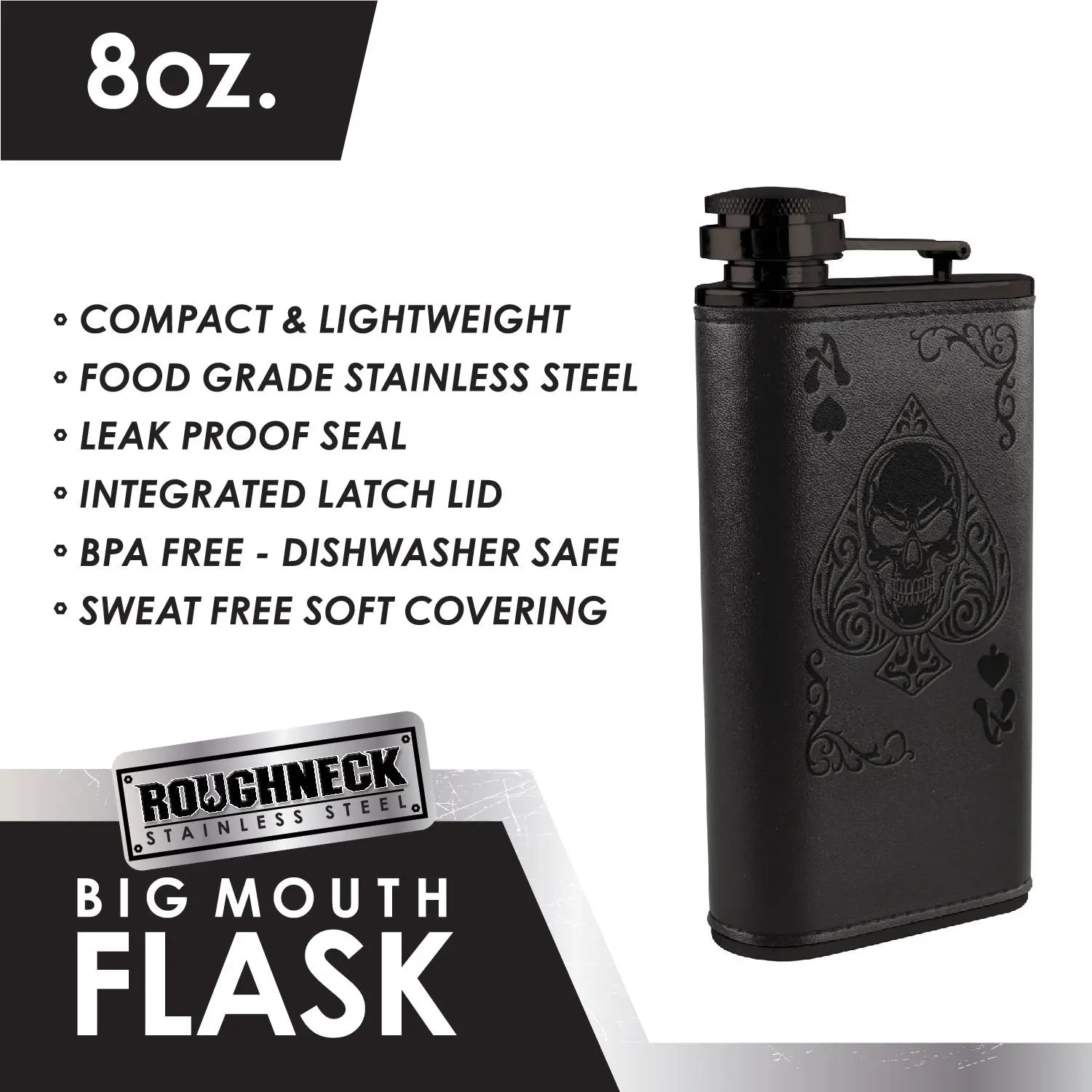 ITEM NUMBER 022426 BIG MOUTH FLASK 4 PIECES PER DISPLAY WHOLESALE