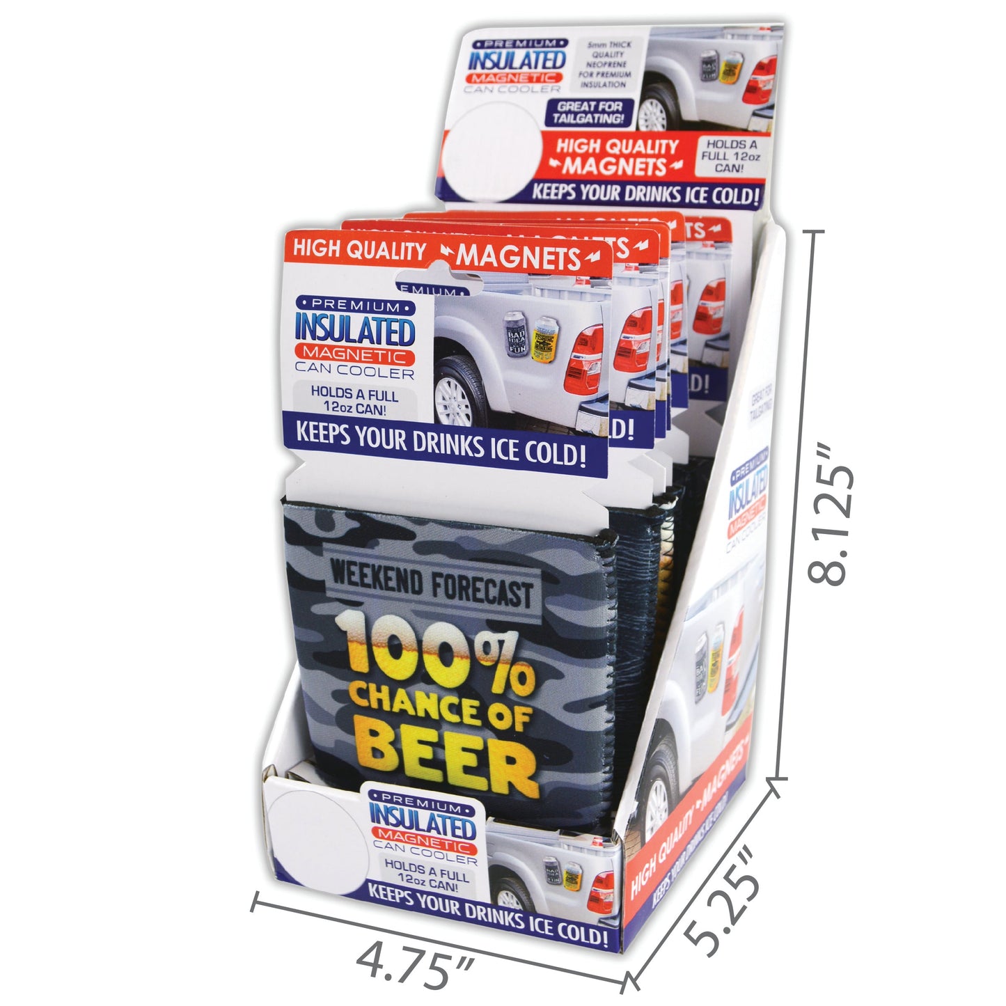ITEM NUMBER 022428 MAGNETIC CAN COOLER 6 PIECES PER DISPLAY