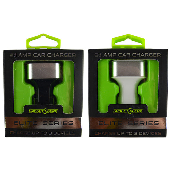 ITEM NUMBER 022461 GG ELITE 3.1A 3 SLOT CAR CHARGER 2 PIECES PER PACK