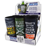 ITEM NUMBER 022476 24OZ CAN COOLER 6 PIECES PER DISPLAY WHOLESALE