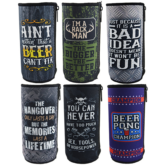 ITEM NUMBER 022477L 24OZ CAN COOLER MIX F - STORE SURPLUS NO DISPLAY 6 PIECES PER PACK