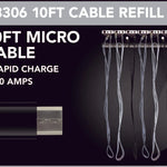 ITEM NUMBER 022483L BASIC 10FT CABLE MICRO - STORE SURPLUS NO DISPLAY 6 PIECES PER PACK STORE SURPLUS