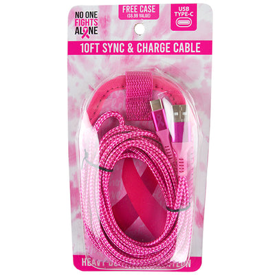 ITEM NUMBER 022532L 10FT CABLE TYPE C PINK - STORE SURPLUS NO DISPLAY 3 PIECES PER PACK