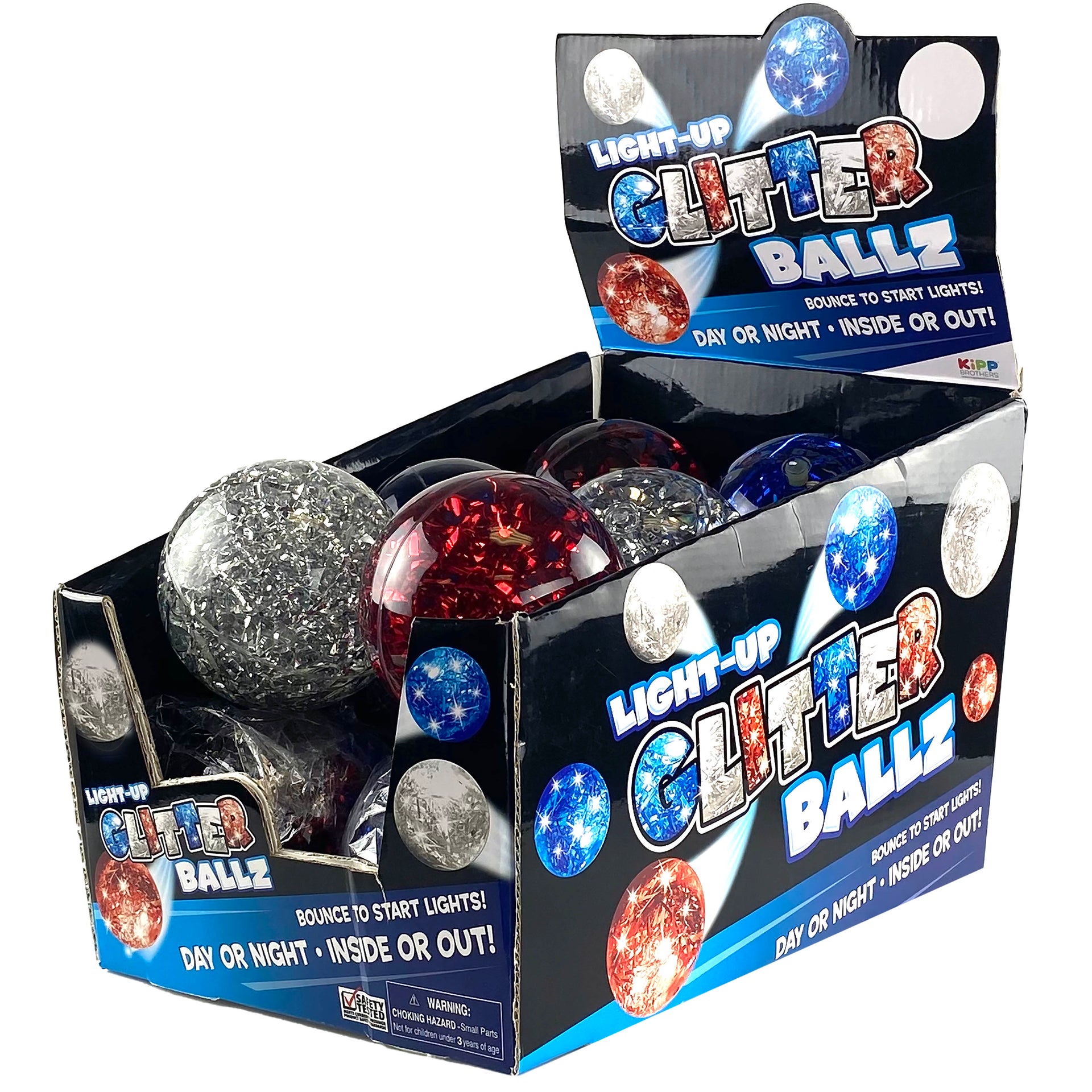 ITEM NUMBER 022551 GLITTER BALL LIGHT UP 12 PIECES PER DISPLAY – Novelty  Closeout