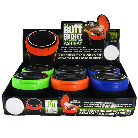 ITEM NUMBER 022594 METAL LINED BUTT BUCKET 6 PIECES PER DISPLAY