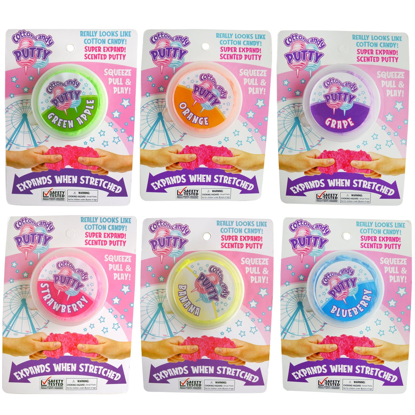 ITEM NUMBER 022648 COTTON CANDY PUTTY 12 PIECES PER DISPLAY