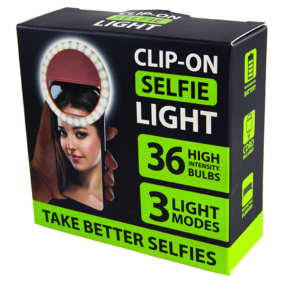 ITEM NUMBER 022669L SELFIE LIGHT - STORE SURPLUS NO DISPLAY 6 PIECES PER PACK