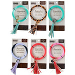 ITEM NUMBER 022687 SILICONE RING KEYCHAIN 6 PIECES PER DISPLAY WHOLESALE