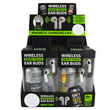 ITEM NUMBER 022718 TRULY WIRELESS EARBUDS AND CHARGING CAN 6 PIECES PER DISPLAY