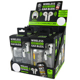 ITEM NUMBER 022718 TRULY WIRELESS EARBUDS AND CHARGING CAN 6 PIECES PER DISPLAY