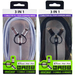 ITEM NUMBER 022719L 10FT IN 1 CABLE - STORE SURPLUS NO DISPLAY 4 PIECES PER PACK STORE SURPLUS
