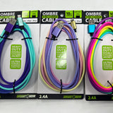 ITEM NUMBER 022735L 10FT COLOR FADE CABLE MFI - STORE SURPLUS NO DISPLAY 3 PIECES PER PACK