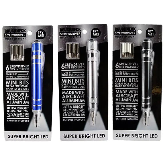 ITEM NUMBER 022802L SCREWDRIVER LED TOOL - STORE SURPLUS NO DISPLAY 6 PIECES PER PACK STORE SURPLUS