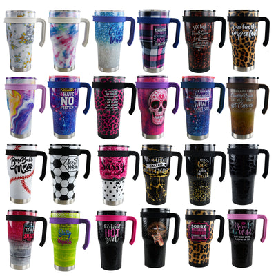 ITEM NUMBER 022814L 30OZ CUP WITH HANDLE ROUGHNECK - STORE SURPLUS NO DISPLAY 16 PIECES PER PACK