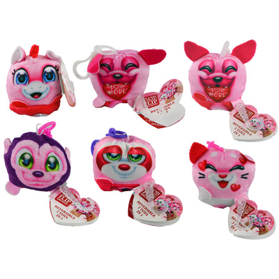 ITEM NUMBER 022850L V-DAY REVERSIBLE PLUSH KEY CHAIN - STORE SURPLUS NO DISPLAY 6 PIECES PER PACK