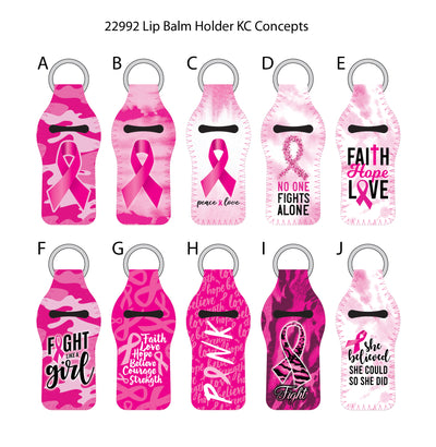 ITEM NUMBER 022992L LIP BALM HOLDER KEYCHAIN PINK - STORE SURPLUS NO DISPLAY 4 PIECES PER PACK
