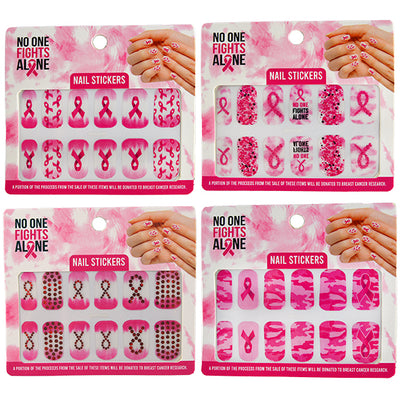 ITEM NUMBER 022996L NAIL STICKERS PINK - STORE SURPLUS NO DISPLAY 4 PIECES PER PACK
