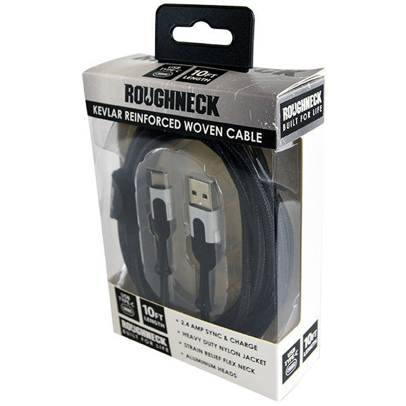 ITEM NUMBER 023004L 10FT ROUGHNECK TYPE C CABLE - STORE SURPLUS NO DISPLAY 2 PIECES PER PACK