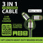 ITEM NUMBER 023006 10FT 3 IN 1 CABLE 6 PIECES PER DISPLAY