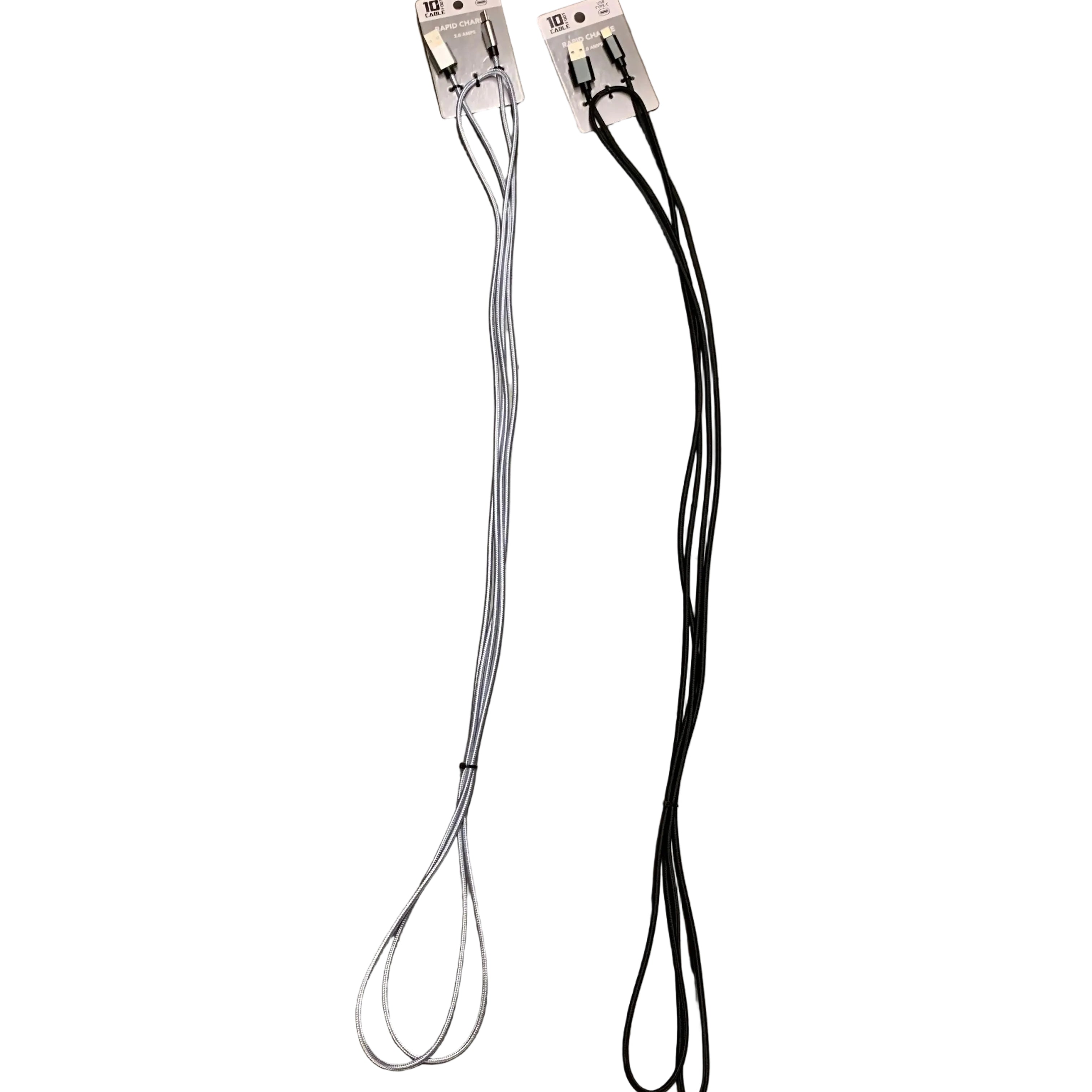 ITEM NUMBER 023018L BASIC 10FT USB-C CABLE  - STORE SURPLUS NO DISPLAY 8 PIECES PER PACK STORE SURPLUS