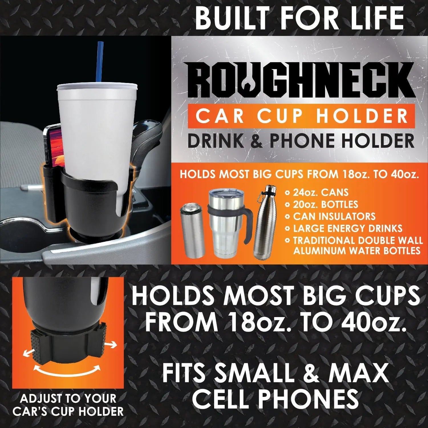 ITEM NUMBER 023063 ROUGHNECK CUP CELL PHONE HOLDER 6 PIECES PER DISPLAY WHOLESALE
