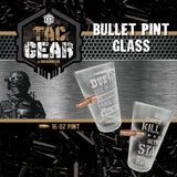 ITEM NUMBER 023151 TACGEAR BULLET PINT GLASS 6 PIECES PER DISPLAY