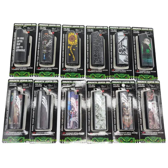 ITEM NUMBER 023153 MAGNETIC LIGHTER CASE 12 PIECES PER DISPLAY WHOLESALE