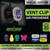 ITEM NUMBER 023161 METALLIC SCENTED AIR FRESHENER CLIP 12 PIECES PER DISPLAY