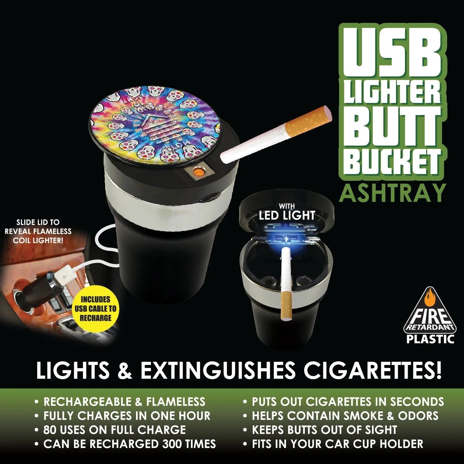 ITEM NUMBER 023181 USB BUTT BUCKET MIX E 6 PIECES PER DISPLAY WHOLESALE