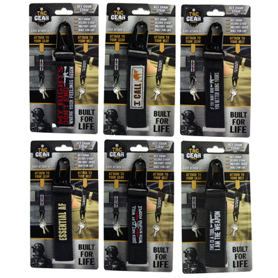 ITEM NUMBER 023189 TACGEAR KEY CHAIN STRAP 6 PIECES PER DISPLAY