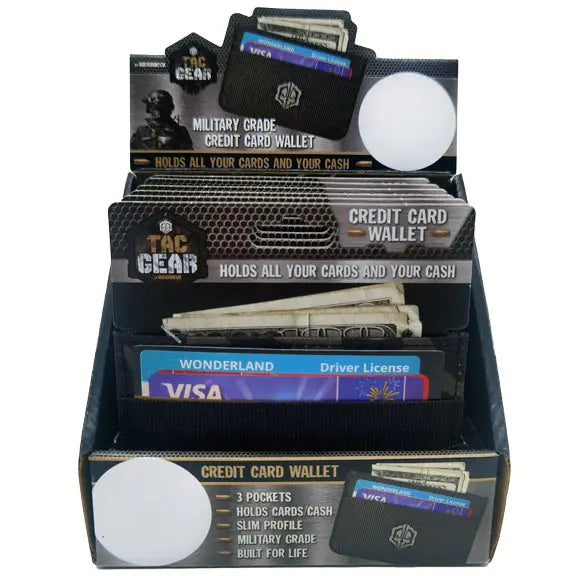 visa card grades ITEM NUMBER 023198 TACGEAR CREDIT CARD WALLET 6 PIECES PER DISPLAY