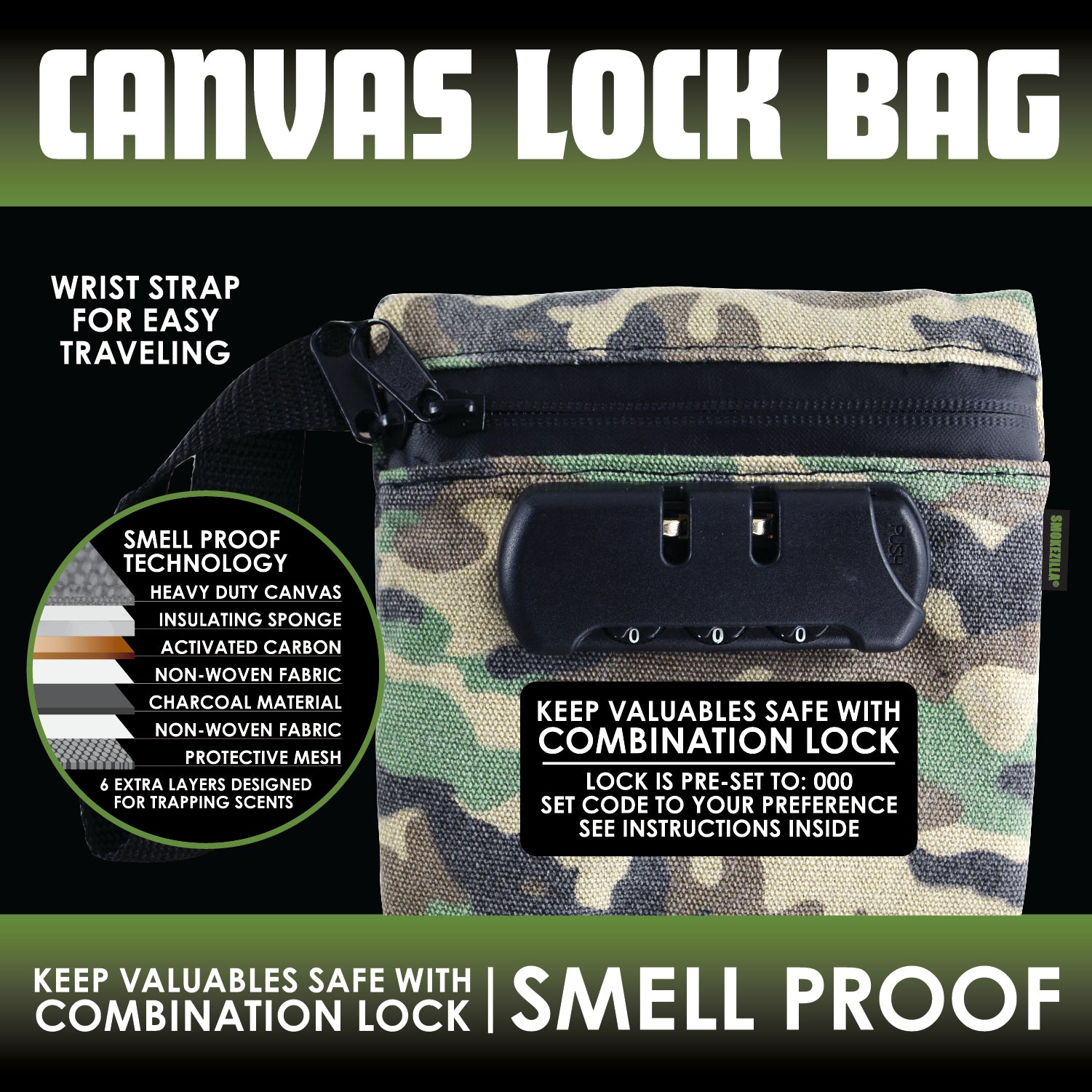 Locking Canvas Storage Bag – Smokezilla Shop