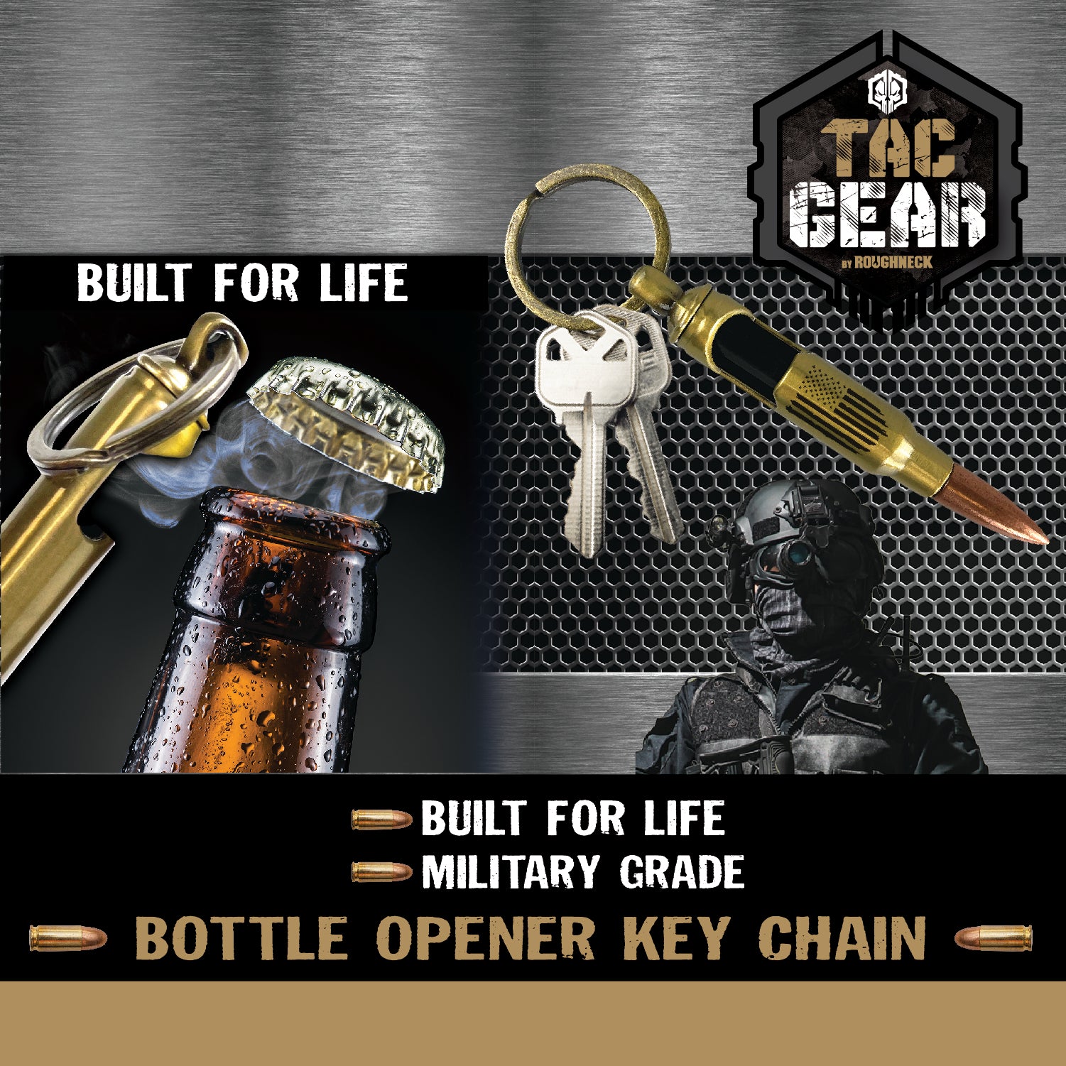 Bullet Bottle Opener Keychain