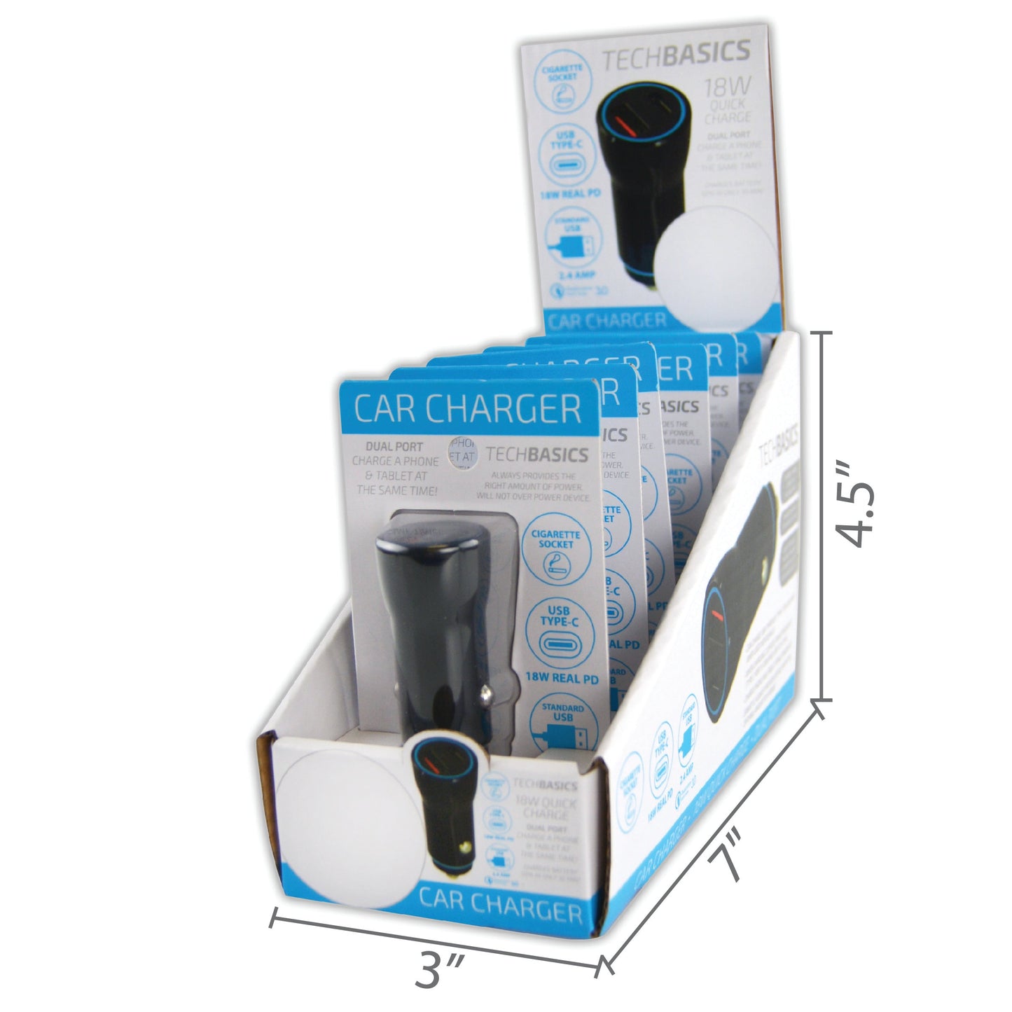 ITEM NUMBER 023310 18W CAR CHARGER 6 PIECES PER DISPLAY