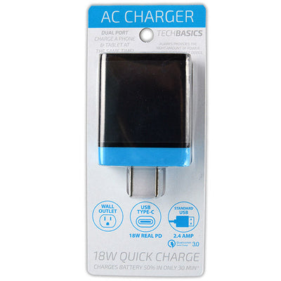 ITEM NUMBER 023312 18W AC CHARGER 6 PIECES PER DISPLAY