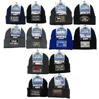 ITEM NUMBER 023366L PATCH WINTER HAT - STORE SURPLUS NO DISPLAY 12 PIECES PER PACK