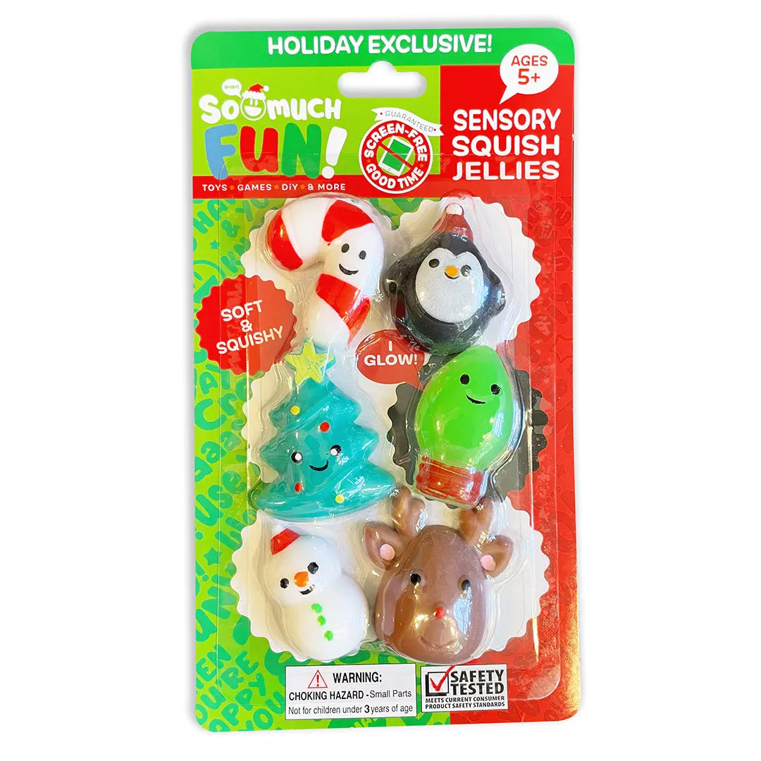 ITEM NUMBER 023492 GID MOCHI SQUISHIES 6PK CHRISTMAS 12 PIECES PER PACK WHOLESALE
