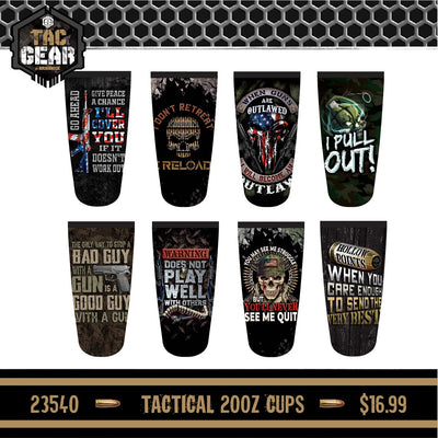 ITEM NUMBER 023540L TACGEAR 20OZ CUPS - STORE SURPLUS NO DISPLAY 24 PIECES PER PACK