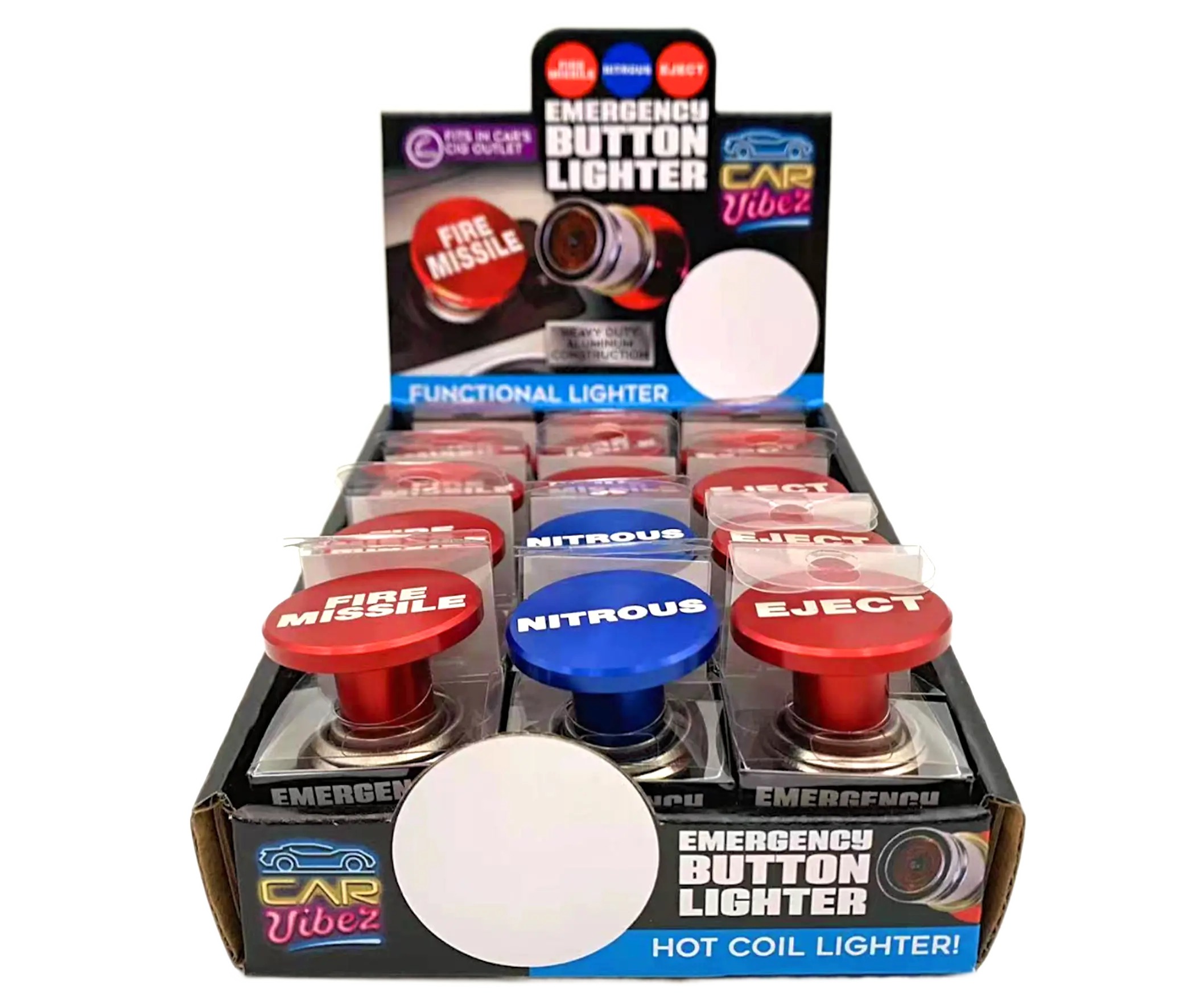 ITEM NUMBER 023577 COIL CAR LIGHTER 12 PIECES PER DISPLAY WHOLESALE