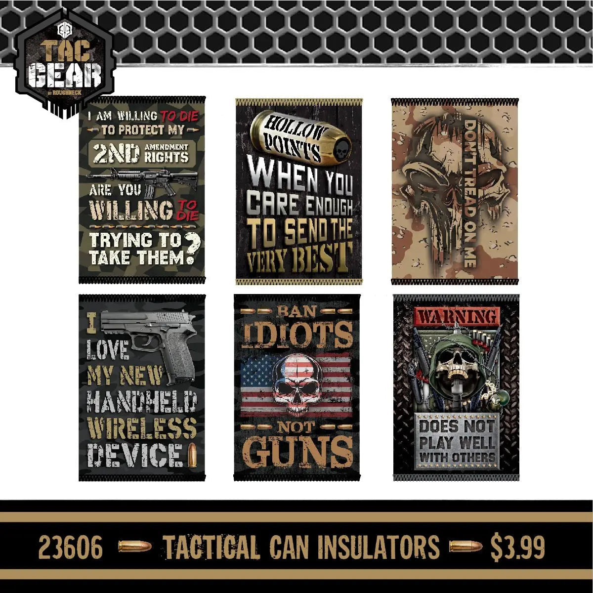 ITEM NUMBER 023606L TACGEAR INSULATORS - STORE SURPLUS NO DISPLAY 12 PIECES PER PACK STORE SURPLUS