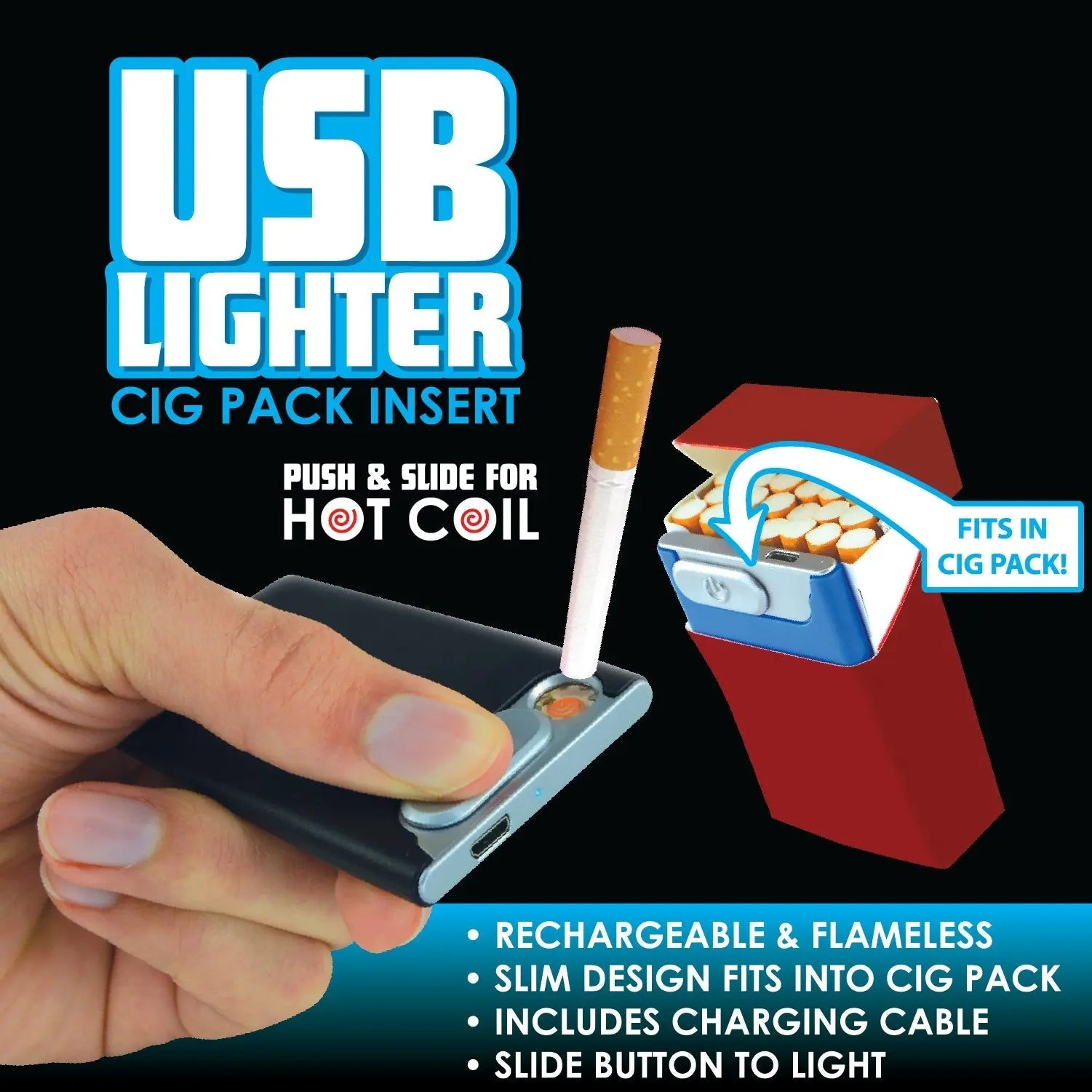ITEM NUMBER 023607 USB CIG PACK INSERT 12 PIECES PER DISPLAY WHOLESALE