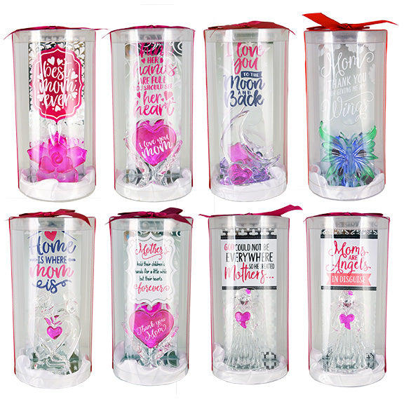 ITEM NUMBER 023612L MOTHERS DAY LARGE GLASS - STORE SURPLUS NO DISPLAY 10 PIECES PER PACK