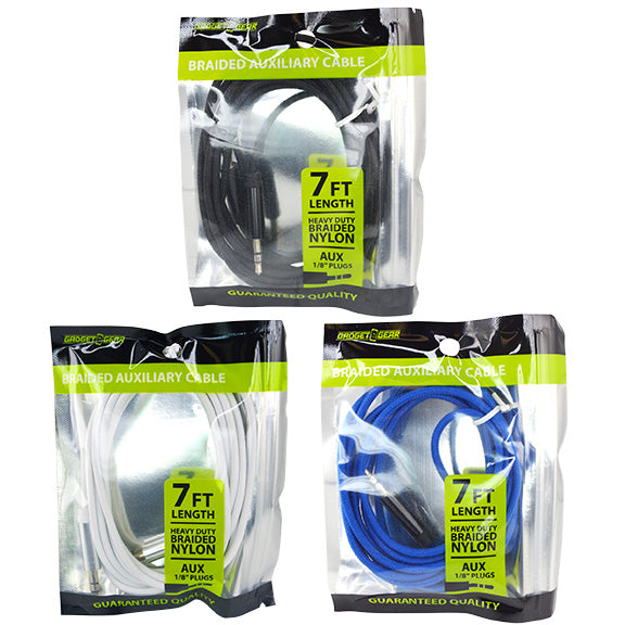 ITEM NUMBER 023619L GG BAG 7FT CLOTH AUXCABLE - STORE SURPLUS NO DISPLAY 3 PIECES PER PACK