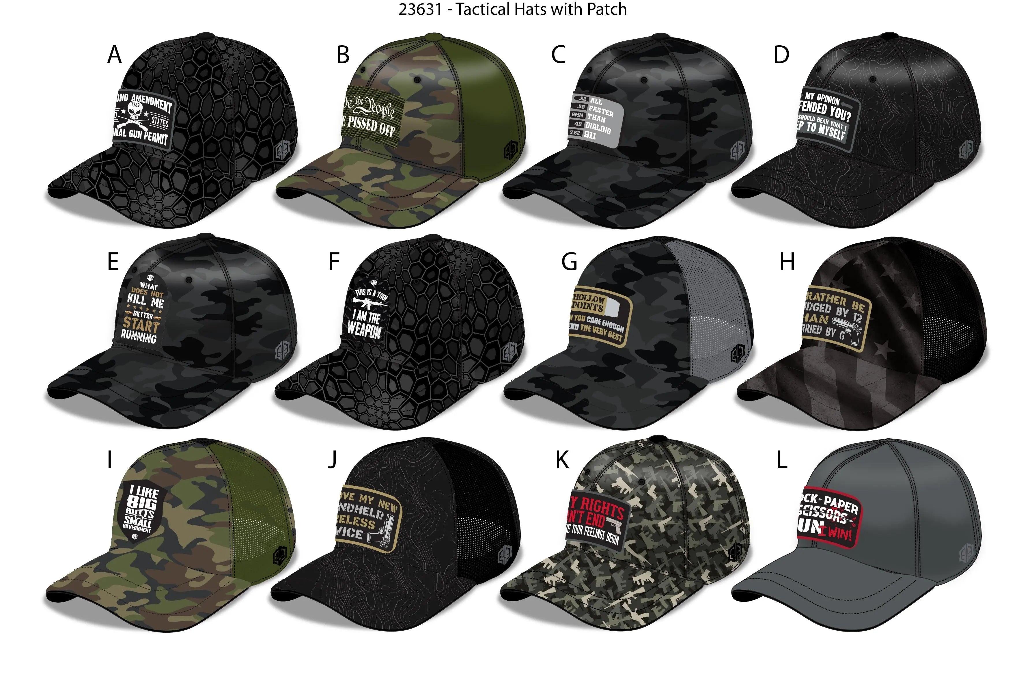 ITEM NUMBER 023631L TACGEAR TRUCKER HATS - STORE SURPLUS NO DISPLAY 12 PIECES PER PACK STORE SURPLUS