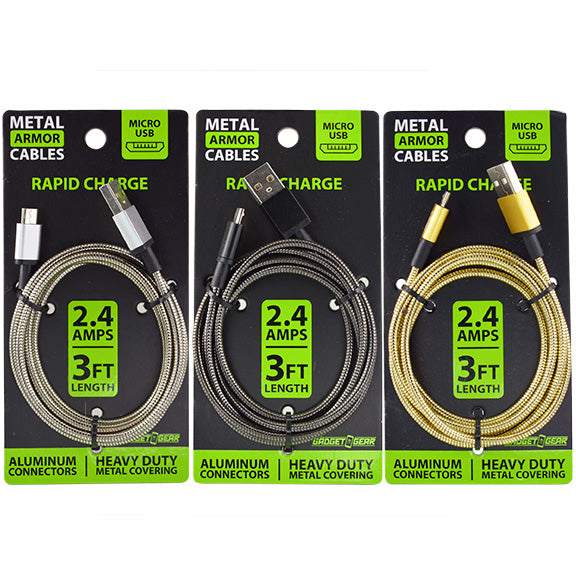 ITEM NUMBER 023687L MICRO METAL ARMOR CABLE - STORE SURPLUS NO DISPLAY 6 PIECES PER PACK