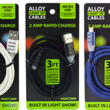 ITEM NUMBER 023807L MICRO ALLOY LIGHT UP CABLE - STORE SURPLUS NO DISPLAY 3 PIECES PER PACK