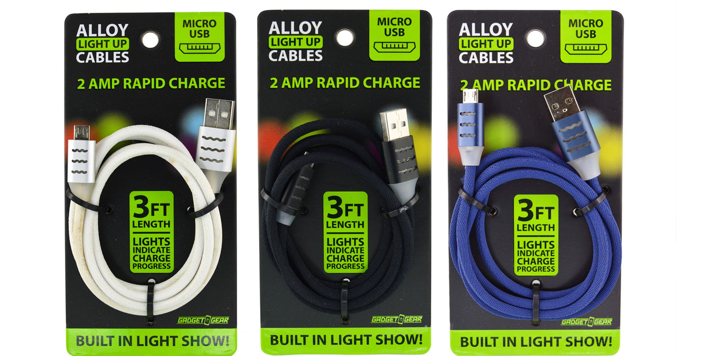 ITEM NUMBER 023807L MICRO ALLOY LIGHT UP CABLE - STORE SURPLUS NO DISPLAY 3 PIECES PER PACK