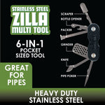 ITEM NUMBER 023891 STAINLESS MULTI-TOOL 6 PIECES PER DISPLAY WHOLESALE