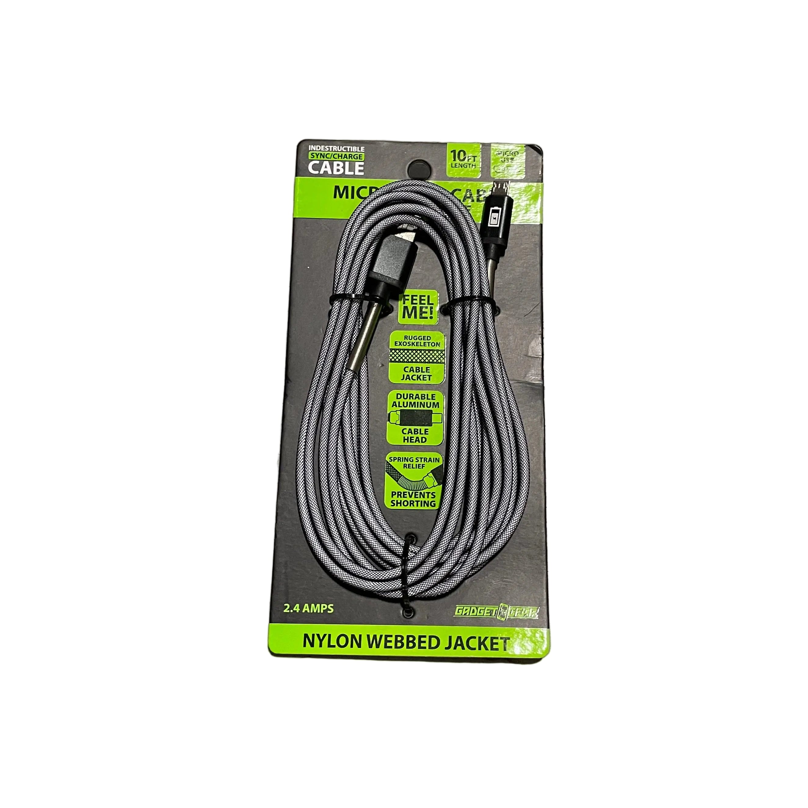 ITEM NUMBER 023900L 10FT INDESTRUCT MICRO CABLE - STORE SURPLUS NO DISPLAY 6 PIECES PER PACK STORE SURPLUS