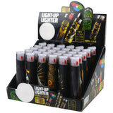 ITEM NUMBER 023954 GOLD FOIL LIGHT UP LIGHTER 30 PIECES PER DISPLAY WHOLESALE